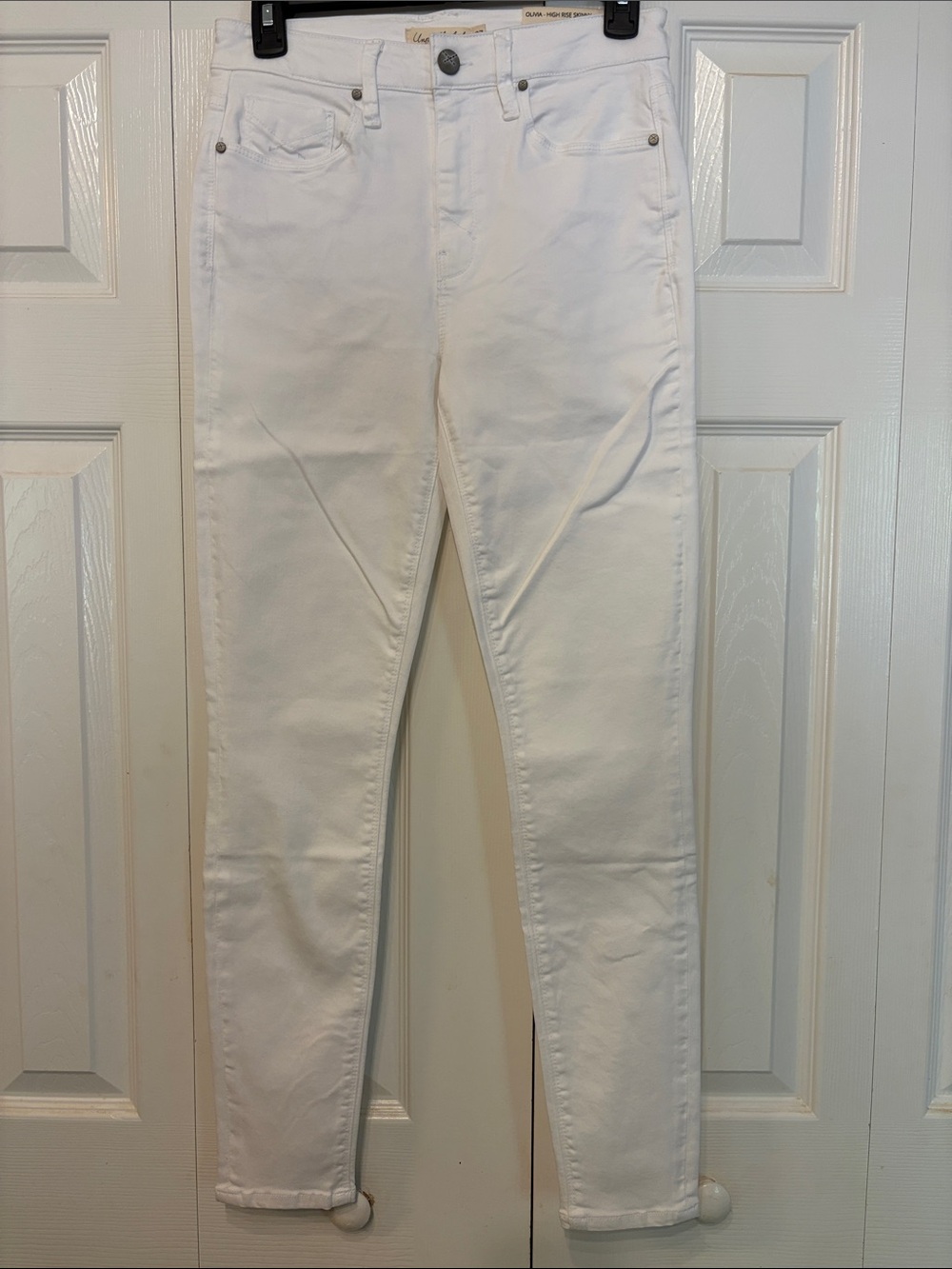 Unpublished Slim High-Rise White Skinny Jeans 793